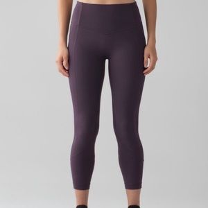 Lululemon All The Right Places Crop II in Black Currant